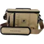 PolarPro RoadRunner 6L Sling Desert tan shoulder bag with adjustable straps and front zippered pocket for camera gear and accessories
