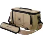 PolarPro RoadRunner 6L Sling bag in tan color with removable shoulder strap, designed for mirrorless cameras and accessories.