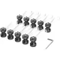 SmallRig 6527 10-piece cable clamp set with elastic silicone straps and 1/4-20 screws for professional cable management