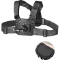 SmallRig chest mount for DJI Osmo Action 6/Nano featuring adjustable straps and a quick-release camera mount for secure hands-free filming.