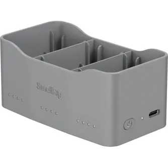 SmallRig 6501 65W battery charger for DJI Mini 5/4/3 Pro with USB-C port and temperature control, compact design