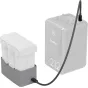 SmallRig 6501 65W charger with USB-C cable connected to DJI Mini 5/4/3 Pro battery pack, compact design with digital indicators for safe charging