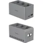 SmallRig 6502 100W battery charger for DJI Mini 5/4/3 Pro with USB-C ports and temperature control, front and rear views