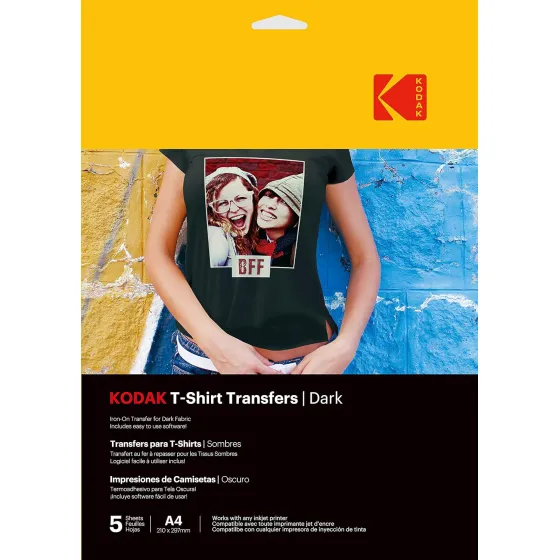 Kodak T-Shirt Transfers Dark A4 5 sheets