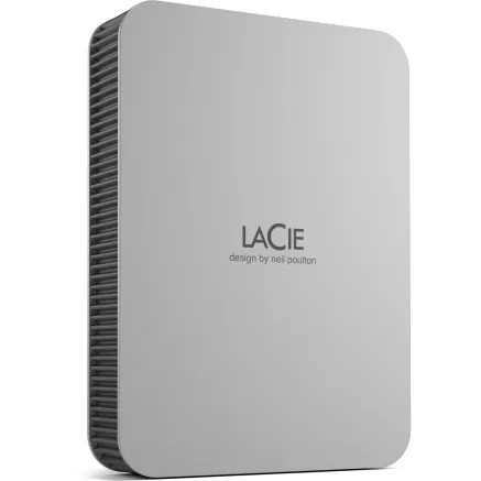 LaCie Mobile Drive 5TB USB-C External Hard Drive Moon Silver 2022