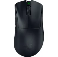 Беспроводная игровая мышь Razer DeathAdder V4 Pro боковой профиль с логотипом Razer, кнопками и колесом прокруткиБеспроводная игровая мышь Razer DeathAdder V4 Pro боковой профиль с логотипом Razer, кнопками и колесом прокрутки