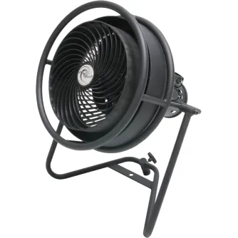 Kupo DF-500 Digi Fan на металлическом штативе, с спиральной передней решеткой и серебряным логотипом, предназначен для фотосъемки товаров и специальных эффектов.