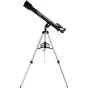 Телескоп Celestron PowerSeeker 60 AZ с серебряным штативом, 60 мм рефрактор, ручное управление Alt-Az, окуляры 20 мм и 4 мм, объектив 3x Barlow, диагональ прямого изображения, быстрая сборка, легкий дизайн