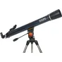 Телескоп Celestron Astromaster 90 AZ с штативом, красным регулятором высоты и черной трубой для наблюдения за звездами