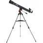 Телескоп Celestron Astromaster 90 AZ на штативе, 90 мм рефрактор, плавное управление Alt-Az, включает окуляры и программу Starry Night для наблюдения за ночным небом.