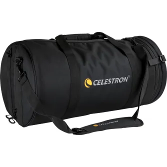 Сумка для перевозки телескопа Celestron 9.25 с регулируемыми подушечными ремнями и скрытым внешним карманом на молнии для безопасной транспортировки.
