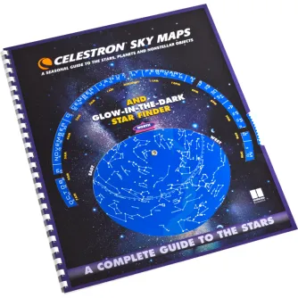 Планисфера Celestron SkyMaps с эффектом свечения в темноте и вращающимся звездным колесом для наблюдения за звездами в Северном полушарии