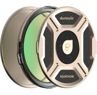 Набор фильтров PolarPro Goldstache Helix Maglock с тремя круглыми фильтрами, сложенными друг на друга, с золотой рамкой и черными акцентами, включая логотип 'shortstache', зеленый стеклянный элемент и брендинг 'GOLDSTACHE'.Набор фильтров PolarPro Goldstache Helix Maglock с тремя круглыми фильтрами, сложенными друг на друга, с золотой рамкой и черными акцентами, включая логотип 'shortstache', зеленый стеклянный элемент и брендинг 'GOLDSTACHE'.