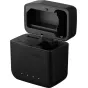 SmallRig 5204 Зарядный кейс с интегрированным аккумулятором для DJI Mic 2 - Компактное портативное решение с индикаторами и открытой крышкой, показывающей внутренний отсек для передатчика.