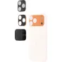 SmallRig 6068 Square UV Filter Kit for iPhone 17 Pro Max featuring a blue magnetic UV filter, a square base with three circular cutouts, a smaller orange base with two circular cutouts, and black magnetic filter holders labeled 