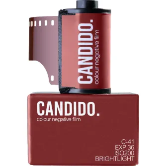 Candido 200 Colour Negative Film 35mm roll with ISO 200 speed, C-41 processing, and 36 exposures, ideal for bright daylight photography