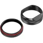SmallRig 5848 Lens Hood for FUJIFILM X100VI/X100V with adapter ring and matte finish, designed to block stray light and reduce flare.