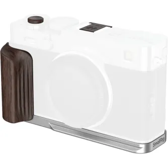 SmallRig L-Shaped Mount Plate with Wooden Handle for FUJIFILM X-E5 - Ergonomic grip, Arca-Swiss quick release, and full camera access