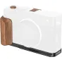 SmallRig L-Shaped Mount Plate with Wooden Handle for FUJIFILM X-E5 - Ergonomic grip, rosewood finish, and secure camera attachment