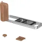 SmallRig 5984 L-Shaped Mount Plate with Wooden Handle for FUJIFILM X-E5 - Ergonomic rosewood grip with quick-release plate and silicone pads for secure camera attachment