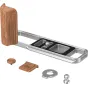 SmallRig L-Shaped Mount Plate with Wooden Handle for FUJIFILM X-E5 - Ergonomic Rosewood Grip with Silicone Pad and Arca-Swiss Compatibility