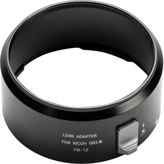 NISI Lens Adapter for Ricoh GR IIIx (49mm) PR-12 with a matte finish and secure locking mechanism, compatible with 49mm filters.