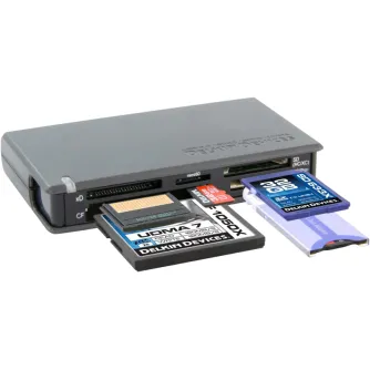 Delkin USB 3.0 kartes lasītājs ar SD, microSD, CF, Memory Stick un xD slotiem, 500MB/s ātrdarbība un vairāku karšu atbalsts