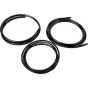 PMI SFX Tubing Kit featuring coiled black polyurethane tubes of 6mm, 8mm, and 10mm diameters, connected with splitters and an adapter nozzle for SmokeGENIE/SmokeNINJA systems.