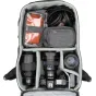 Рюкзак Think Tank Airport Essentials 26L Black с организованными отделениями для камеры, объективов и карманом для ноутбука, с мягкими перегородками и сетчатыми карманами.