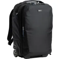 Прочный черный рюкзак Think Tank Airport Essentials с 80 мм колесами, ремешками для штатива и размером для ручной клади, включая камеры, объективы и ноутбукПрочный черный рюкзак Think Tank Airport Essentials с 80 мм колесами, ремешками для штатива и размером для ручной клади, включая камеры, объективы и ноутбук