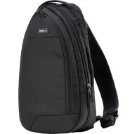Black Think Tank TurnStyle 11L sling bag with eco-friendly materials, adjustable sling, and customizable interior for photographersBlack Think Tank TurnStyle 11L sling bag with eco-friendly materials, adjustable sling, and customizable interior for photographers