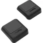 Two black SmallRig hot shoe covers for Sony cameras, 2-piece set, silicone/TPE material, top view, embossed logo