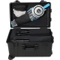 Nanlux Evoke 150C 2-Light Kit in Trolley Hardcase with Fresnel lens, softbox, stands, and accessories neatly organized