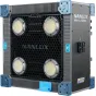 NANLUX Evoke Matrix 2500C полноцветный многоточечный прожекторный комплект с четырьмя круглыми световыми головками, моторизованной фреNEL-линзой и модульным дизайном для кино и сценического освещения.