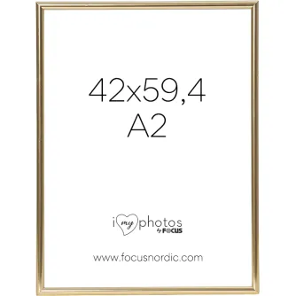Элегантная золотая фоторамка 42x59,4 см (A2) с блестящей металлической отделкой, современный дизайн