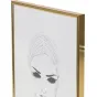 Elegant gold photo frame with a minimalist black-and-white portrait, 42x59.4cm (A2 size)