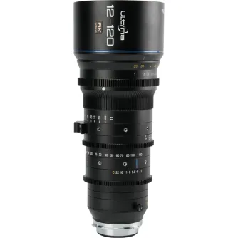 Laowa Ultima S35 12-120mm T4 Zoom lēnķis ARRI PL montāžā, ar 10x zooma diapazonu un pastāvīgu T4 apertūru Super 35 kinematogrāfiskajām kamerām
