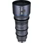 Laowa Ultima S35 Lite 12‑120mm T4 zoom lente ar Arri PL montu, nemainīga T4 apertūra, 12‑120mm fokālais diapazons, priekšējais skats ar detalizētām fokusēšanas un zoom gredzeniem.