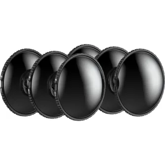 PolarPro Insta360 X5 Shutter Collection ND Filters - Set of 6 ND16, ND32, and ND64 filters designed for smooth motion blur and accurate color reproduction.