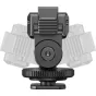 SmallRig 6440 крепление для вспышки для DJI Osmo Action 6/Nano, быстрый разъём и 160° наклон, чёрный металл с ребристой основой и верхним креплением для вспышки