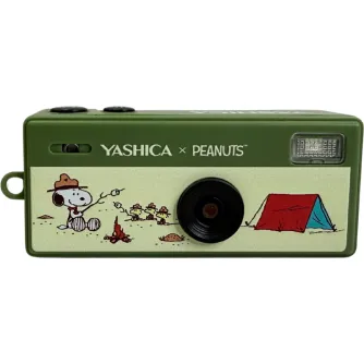 YASHICA Funtastic Keychain Camera ar Snoopy un Woodstock kempinga ainu, 1MP sensors, USB-C ports un plīdošs ekrāns kompakta fotografēšanai