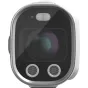 YASHICA Journey videokamera baltā krāsā ar izteiktu objektīvu, elegantu dizainu un metāla akcentiem augstas kvalitātes video ierakstīšanai