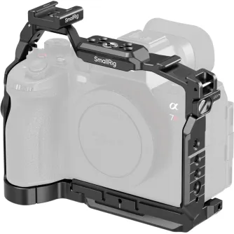 SmallRig 6702 HawkLock Quick Release Cage for Sony Alpha 7R VI - Secure mounting, accessory expansion, and protection for professional photography and videography.