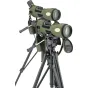 Kowa Stay On Case C-661 fitted on TSN-661/663 spotting scopes mounted on a sturdy tripod, showcasing durable green protective covering and easy-access lens caps