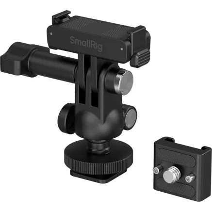 SmallRig 6396 QR Adapter Support with Cold Shoe Mount and Ball Head for DJI Osmo Action 6 / Nano