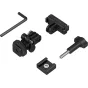 SmallRig 6396 QR adapter set with ball head and cold shoe mount for DJI Osmo Action 6/Nano, featuring a 1/4-20 screw and hex wrench for secure mounting and flexible angle adjustment.