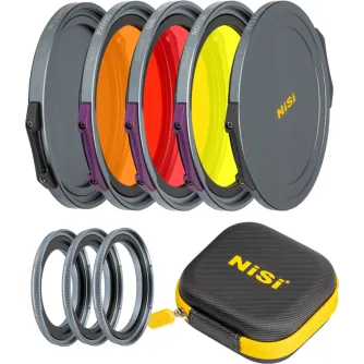 NiSi JetMag Pro 49 Monochrome Kit с оранжевыми, красными и желтыми фильтрами, адаптерами и черной сумкой для черно-белой фотографии