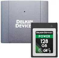 Delkin Devices POWER CFexpress Type B G4 128GB memory card with USB 3.2 card reader and protective caseDelkin Devices POWER CFexpress Type B G4 128GB memory card with USB 3.2 card reader and protective case