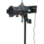 Nanlite Forza 60C LED spotlight with PJ-FMM Projection Attachment, 19°/36° lenses, Bowens adapter, and carrying case for studio lighting