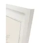 White Dahlia photo frame with 15x20 cm outer size and 10x13 cm passepartout for elegant photo display